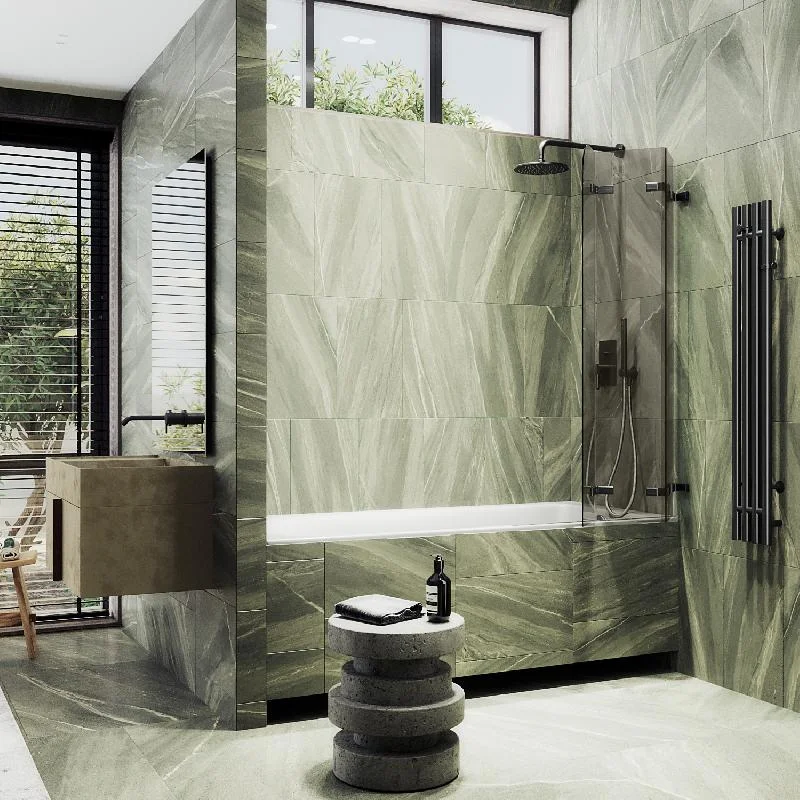 Шторка для ванны MaybahGlass складная 3 секции 1400*750 Стекло 6 мм Бронза