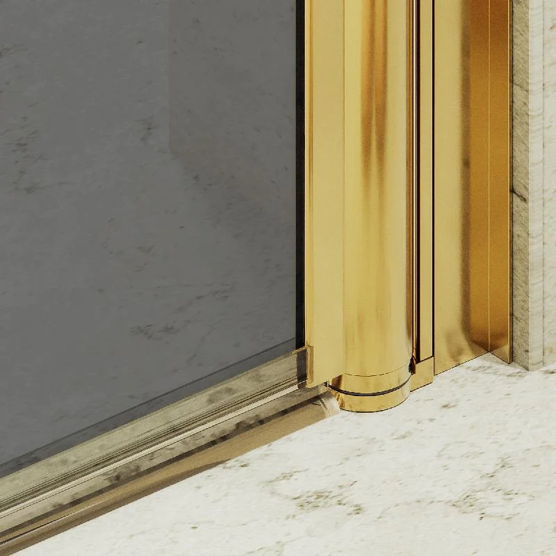 Душевая дверь Maybah Glass MGD-800-3 600x1980 на монопетле Золото стекло графитовое