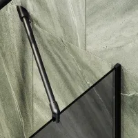 Шторка на ванну Maybah Glass MGV-78-6у 400x1400 в узком профиле Черный стекло графитовое