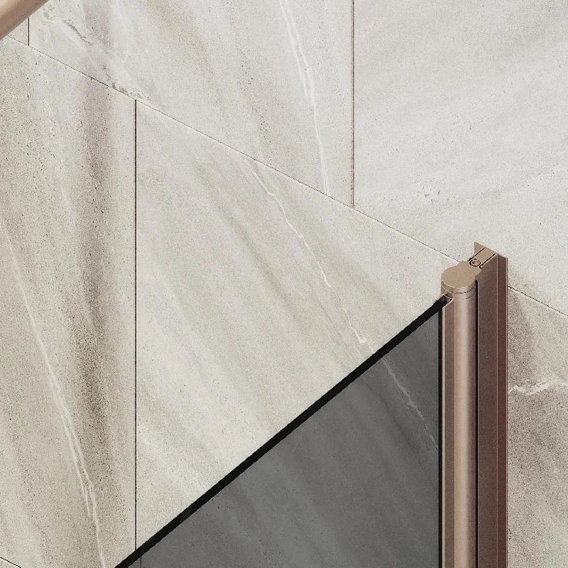 Шторка на ванну Maybah Glass MGV-618-2 700x1400 поворотная на монопетле Бронза стекло графитовое