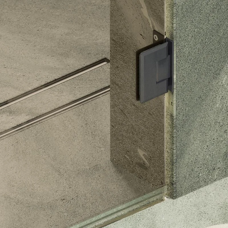 Душевая дверь Maybah Glass MGD-525-6 905x1950 на петлях Черный стекло бронзовое