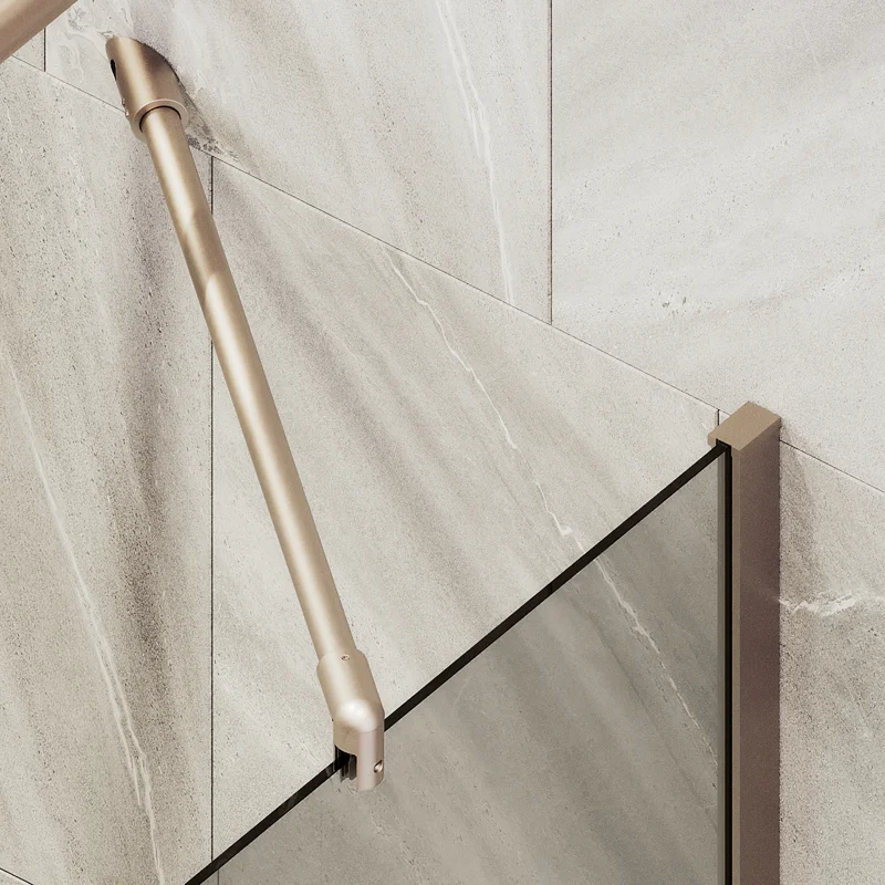 Шторка на ванну Maybah Glass MGV-66-2ш 400x1400 в широком профиле Бронза стекло бронзовое