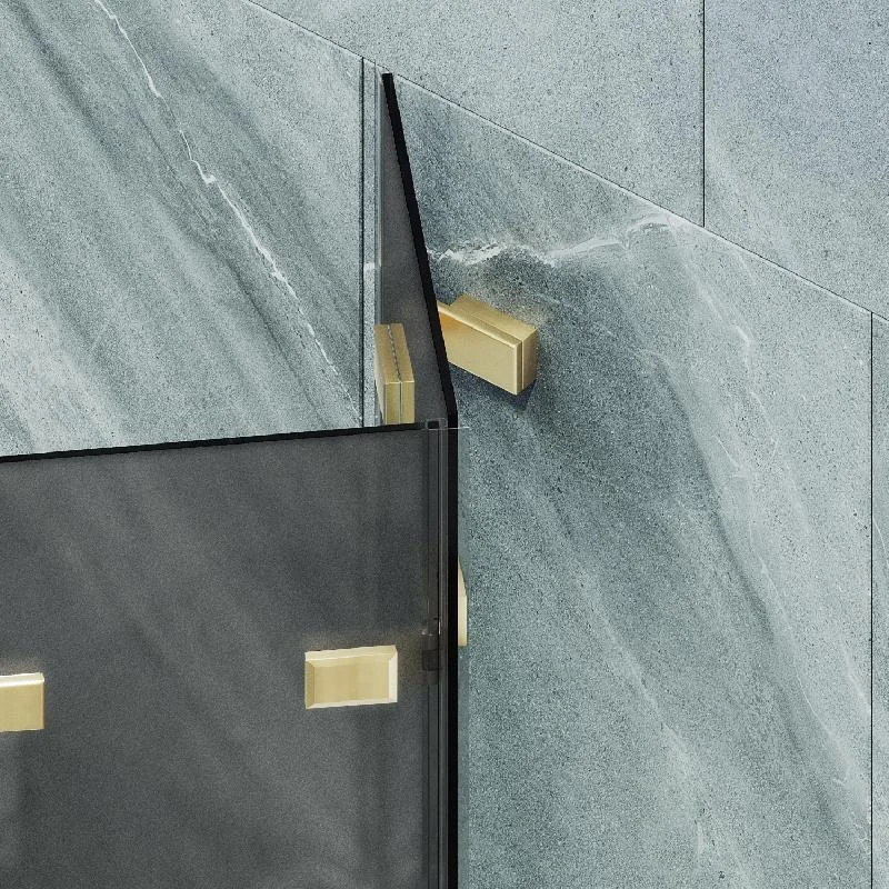 Шторка для ванны MaybahGlass складная 3 секции 1400*750 Стекло 6 мм Графит матовый