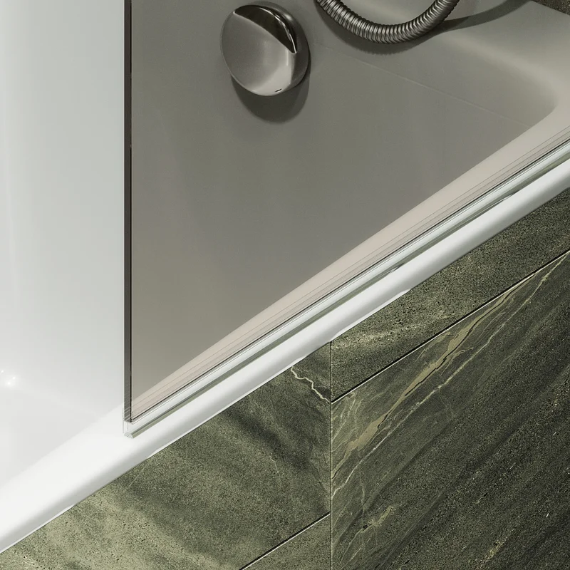 Шторка поворотная MaybahGlass на монопетле 1400*600 6 мм Бронза +Полотенцедержатель