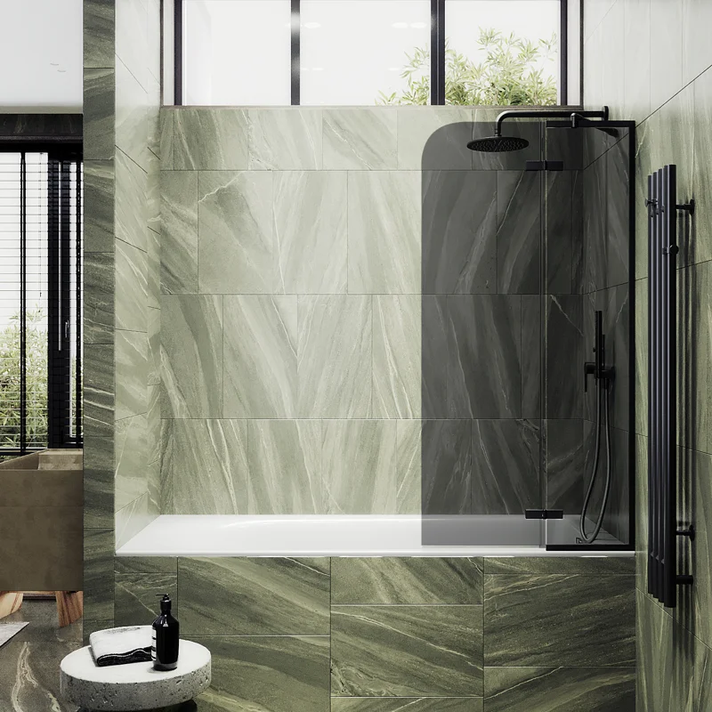 Шторка поворотная MaybahGlass с добором 1400*690 6 мм Графит