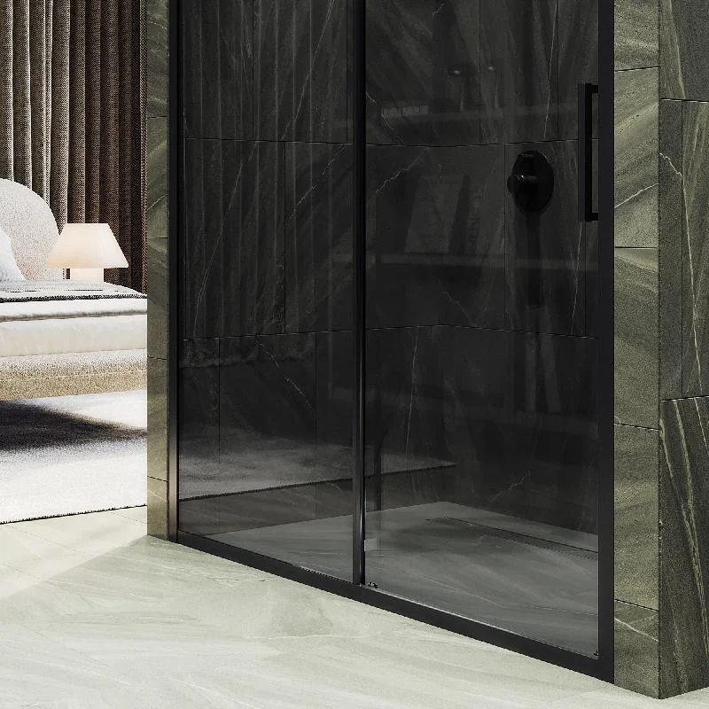 Душевая дверь MaybahGlass , раздвижная,6 мм , Стекло Графит,1950*1200