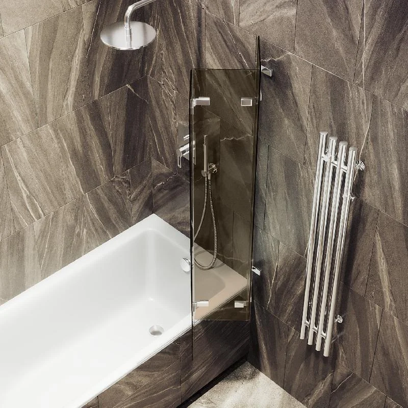 Шторка для ванны MaybahGlass складная 3 секции 1400*750 Стекло 6 мм Бронза