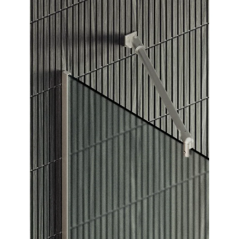 Душевая перегородка Maybah Glass MGD-731-5у 790x1950 в узком профиле Хром матовый стекло сатиновое