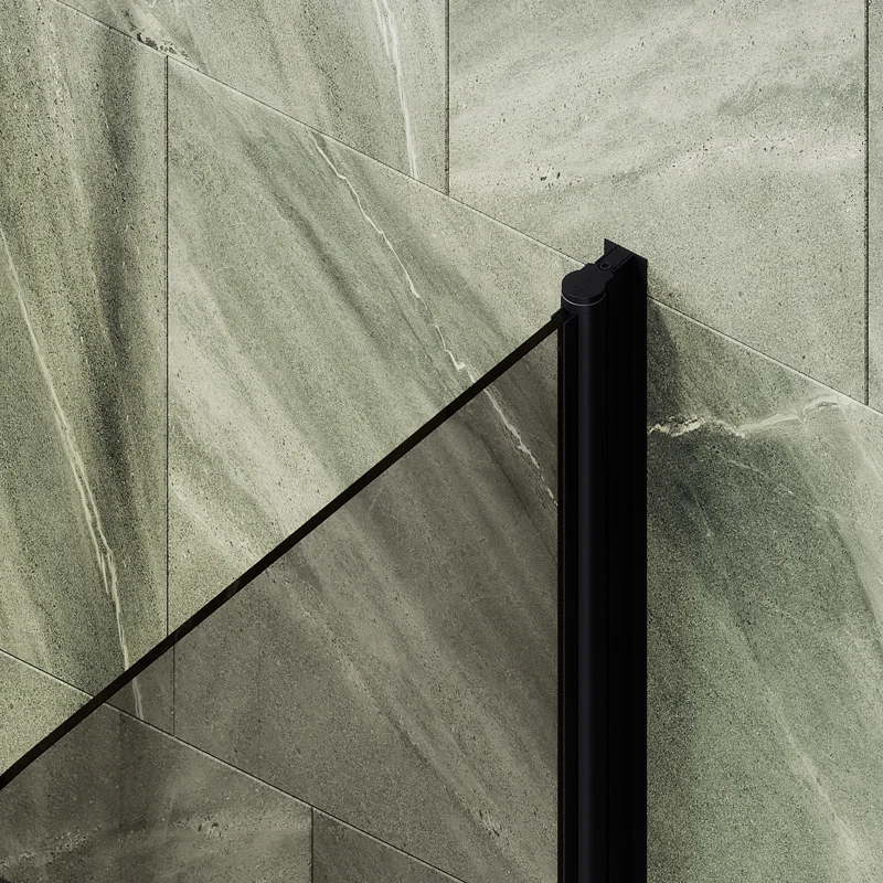 Шторка поворотная MaybahGlass на монопетле 1400*700 6 мм Бронза +Полотенцедержатель