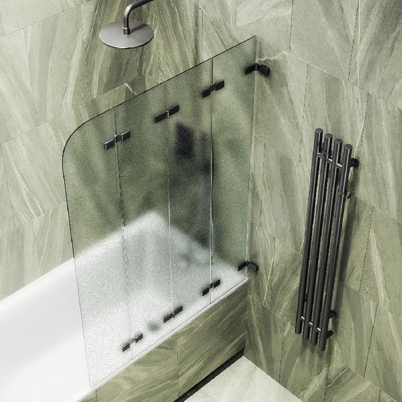 Шторка для ванны MaybahGlass складная 4 секции 1400*980 Стекло 6 мм Сатин