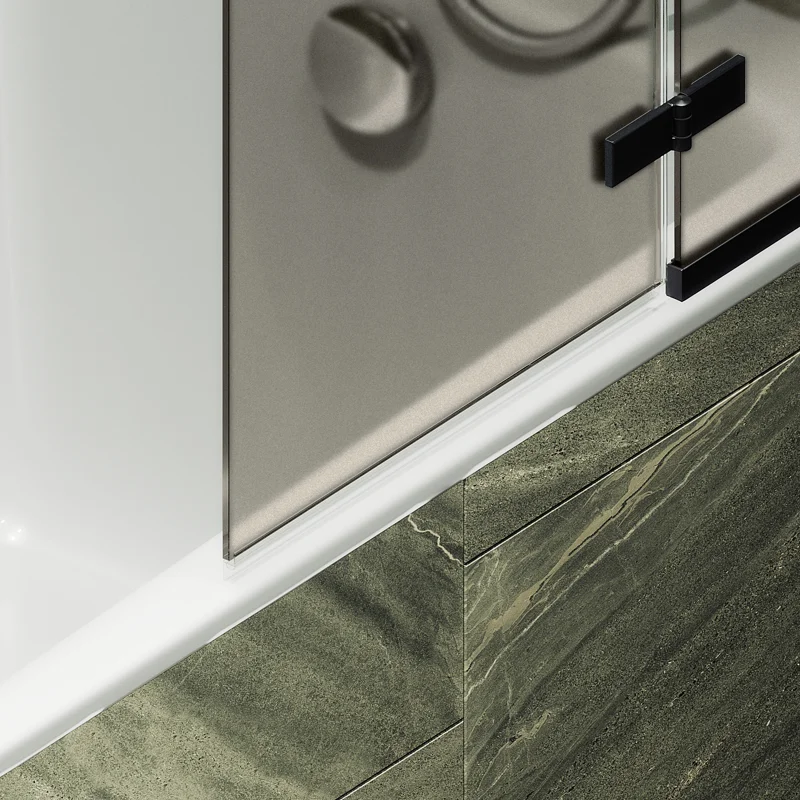 Шторка поворотная MaybahGlass с добором 1400*690 6 мм Бронза матовая