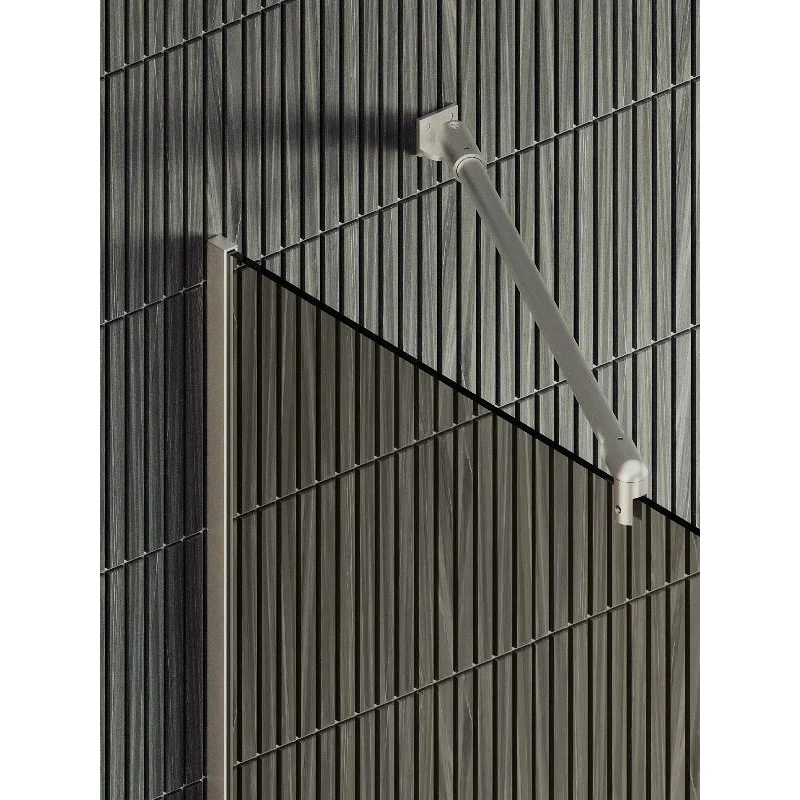 Душевая перегородка Maybah Glass MGD-727-5у 790x1950 в узком профиле Хром матовый стекло бронзовое