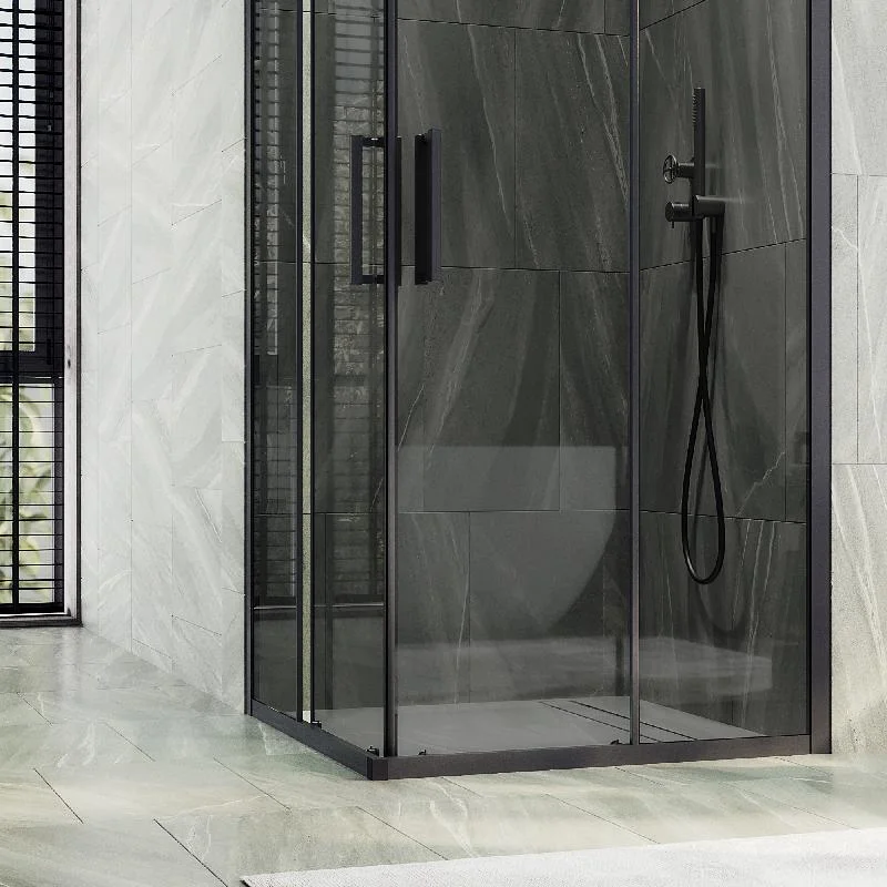 Душевой угол MaybahGlass , раздвижной ,6мм , Стекло Графит,90*90