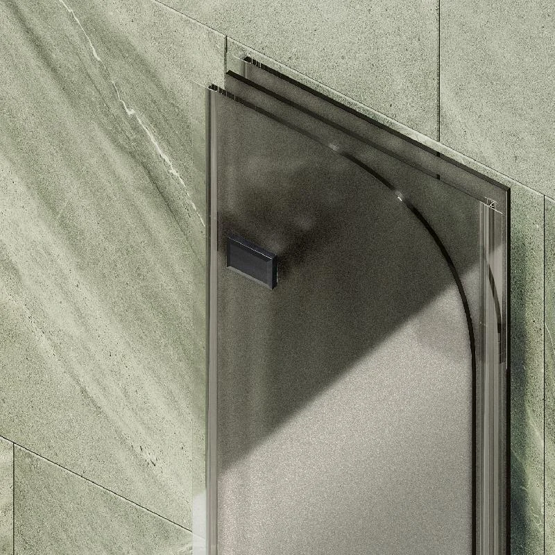 Шторка для ванны MaybahGlass складная 3 секции 1400*750 Стекло 6 мм Бронза матовая