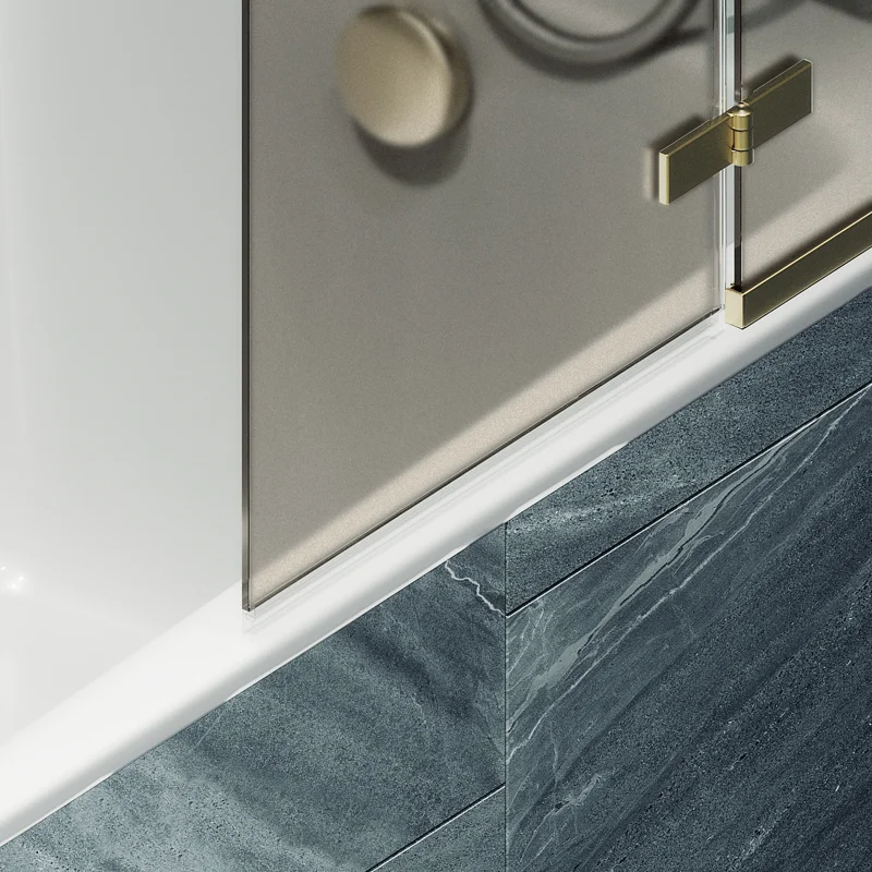 Шторка поворотная MaybahGlass с добором 1400*990 6 мм Бронза матовая