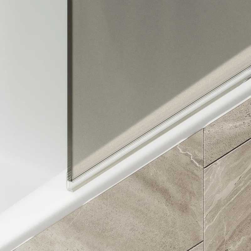 Шторка поворотная MaybahGlass на монопетле 1400*600 6 мм Графит +Полотенцедержатель