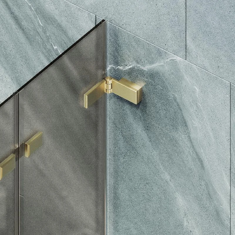 Шторка для ванны MaybahGlass складная 4 секции 1400*980 Стекло 6 мм Бронза матовая