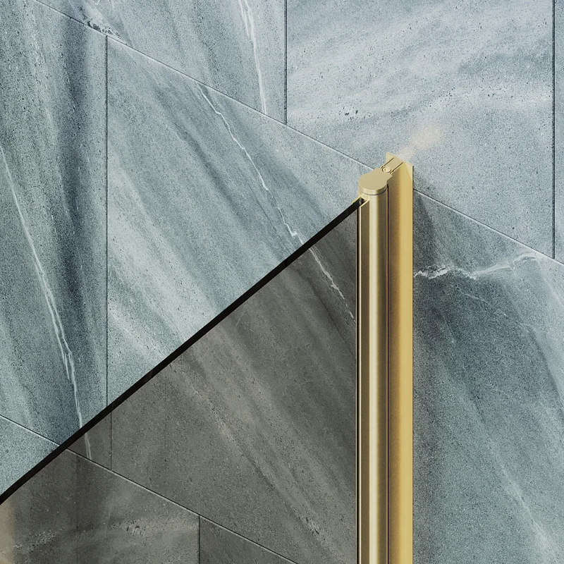 Шторка поворотная MaybahGlass на монопетле 1400*600 6 мм Бронза +Полотенцедержатель