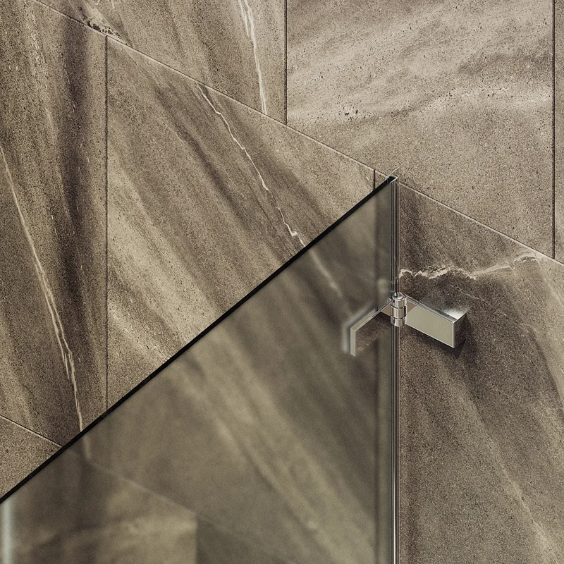 Шторка поворотная MaybahGlass на петлях 1400*405 6 мм Сатин