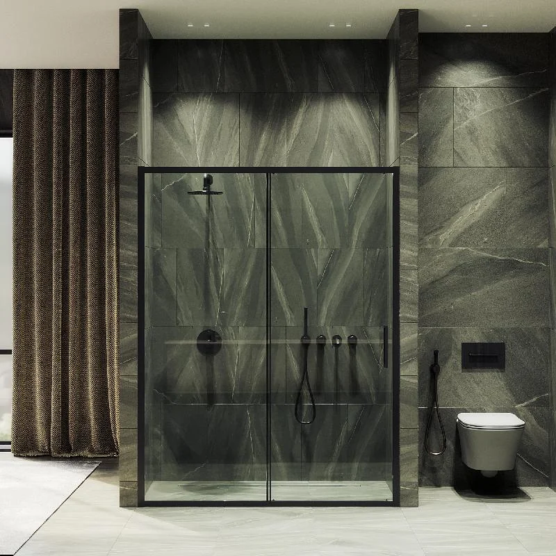 Душевая дверь MaybahGlass , раздвижная,6 мм , Стекло Бесцветное,1950*1200