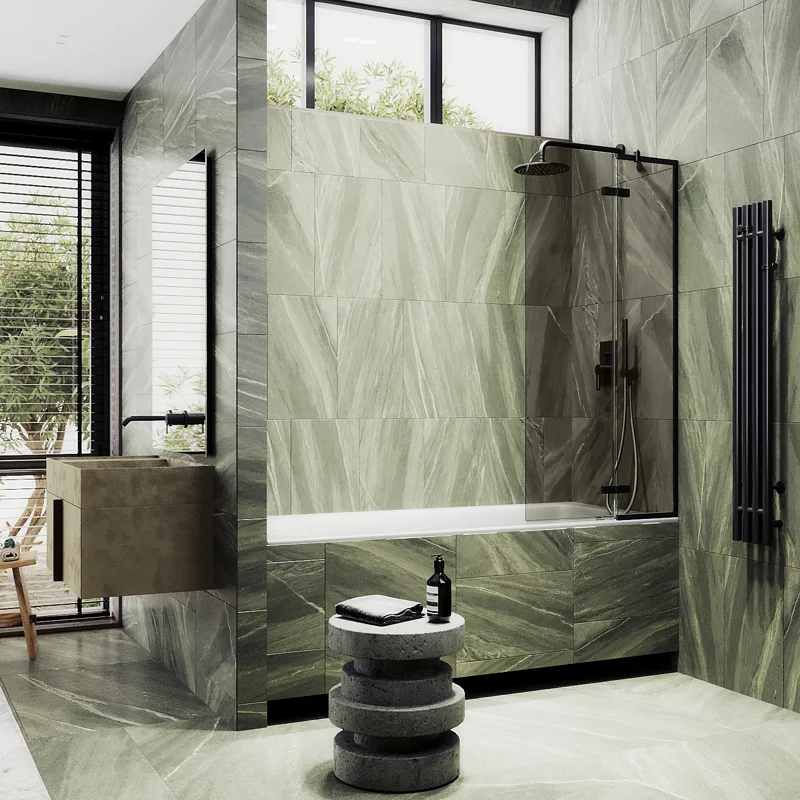 Шторка поворотная MaybahGlass с добором 1400*690 6 мм Бронза