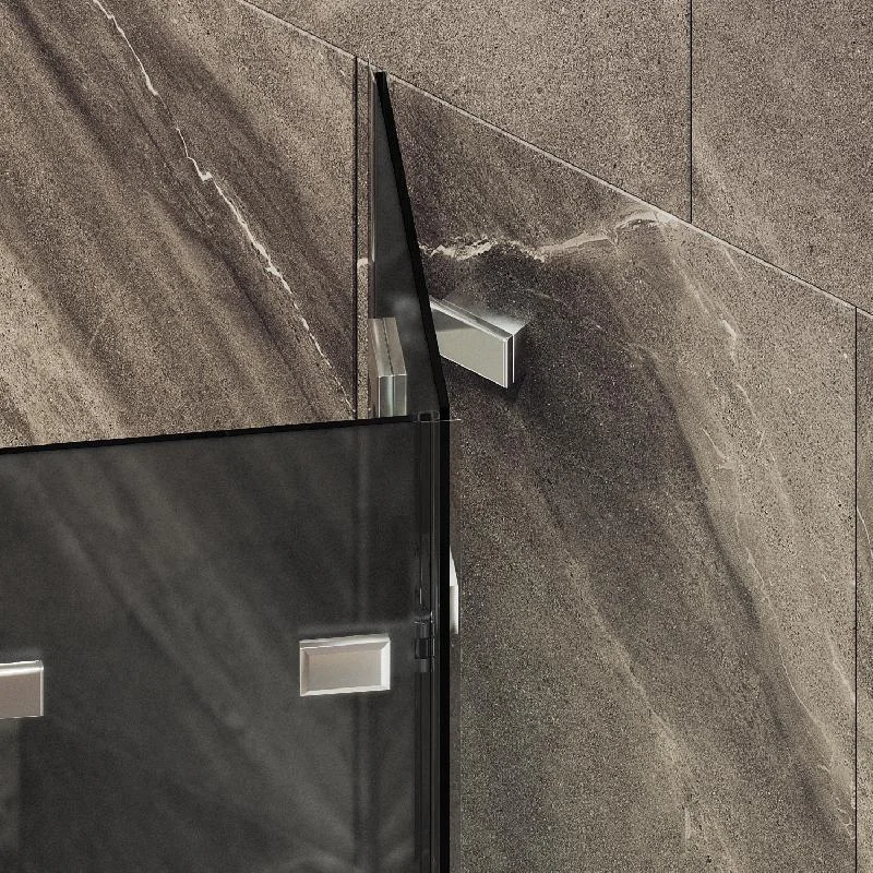 Шторка для ванны MaybahGlass складная 4 секции 1400*980 Стекло 6 мм Графит матовый