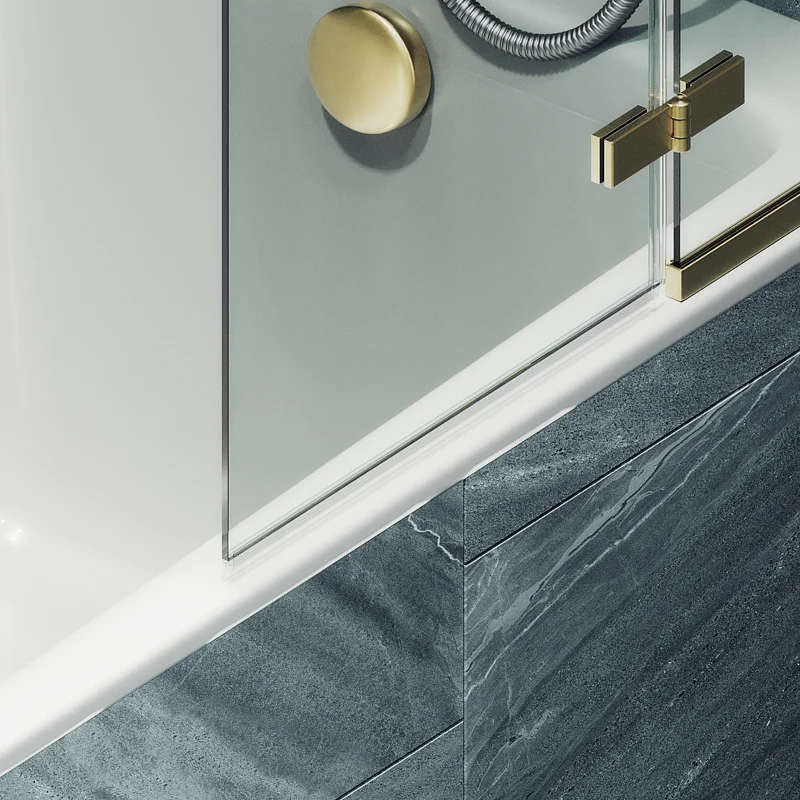 Шторка поворотная MaybahGlass с добором 1400*990 6 мм Бесцветное