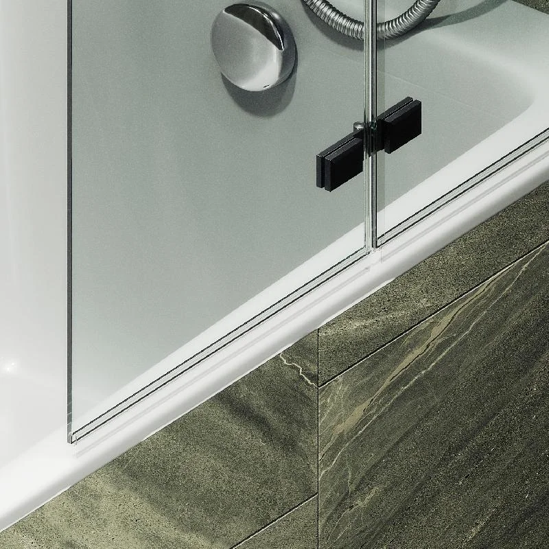 Шторка для ванны MaybahGlass складная 2 секции 1400*515 Стекло 6 мм Бесцветное