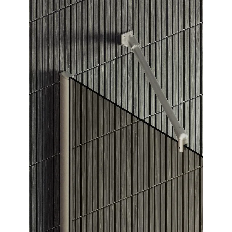 Душевая перегородка Maybah Glass MGD-727-5ш 790x1950 в широком профиле Хром матовый стекло бронзовое