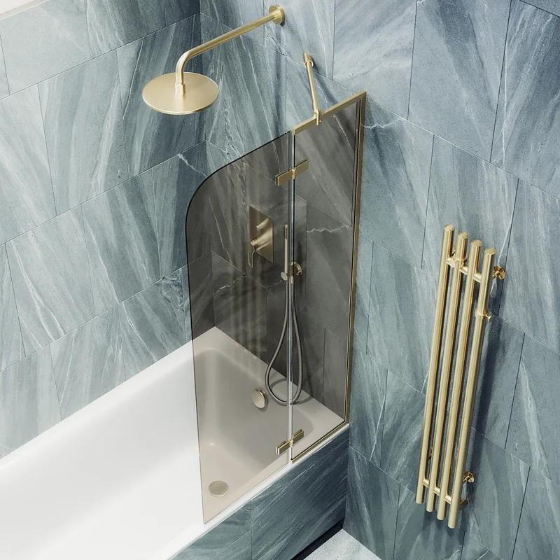 Шторка поворотная MaybahGlass с добором 1400*990 6 мм Бронза