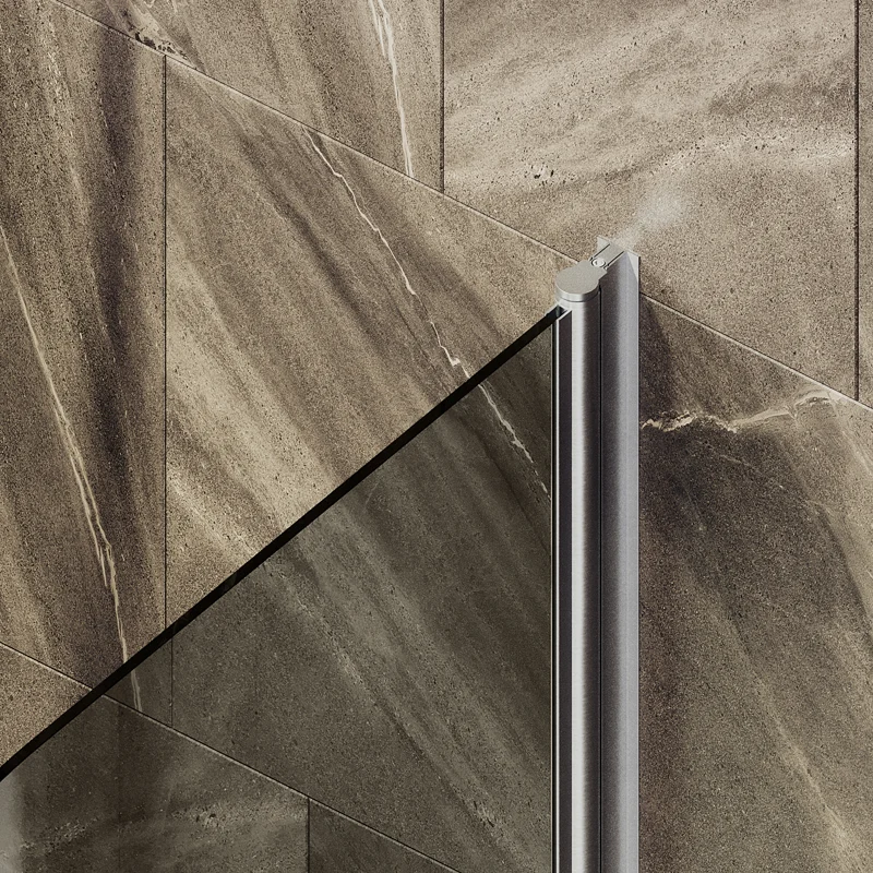 Шторка поворотная MaybahGlass на монопетле 1400*600 6 мм Бронза +Полотенцедержатель