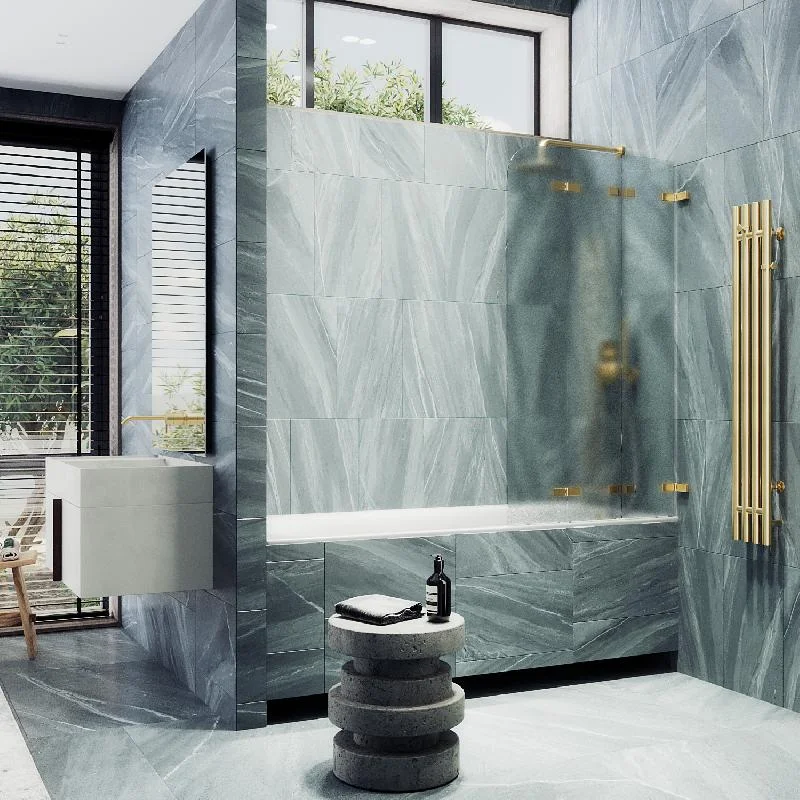 Шторка для ванны MaybahGlass складная 3 секции 1400*750 Стекло 6 мм Сатин