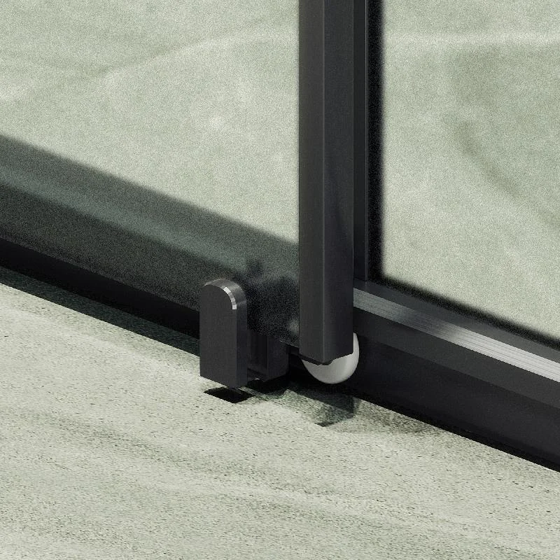 Душевая дверь MaybahGlass , раздвижная,6 мм , Стекло Сатин,1950*1200