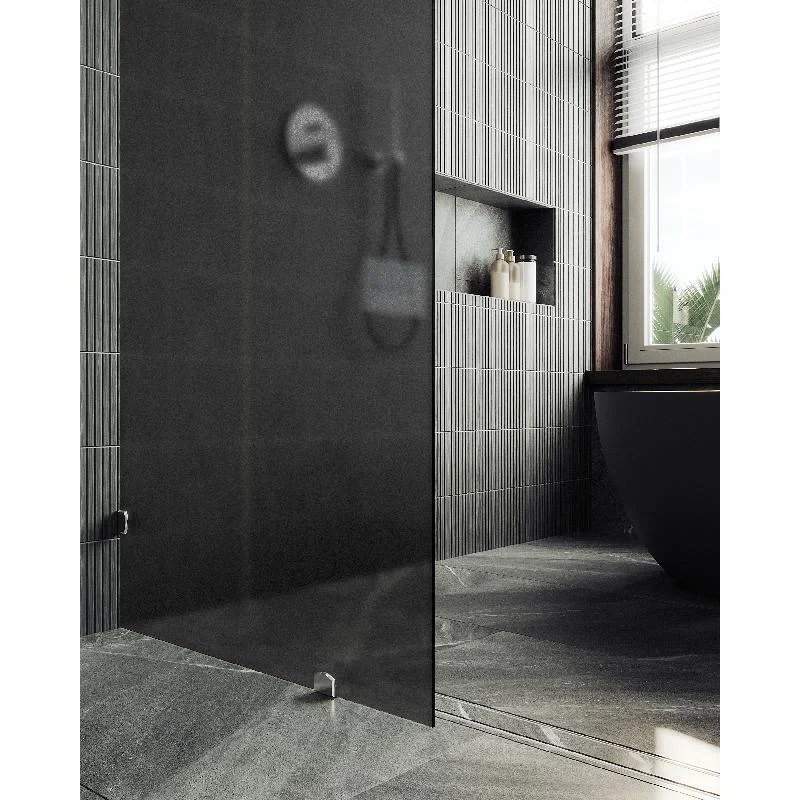 Душевая перегородка Maybah Glass MGD-271-4 790x1950 коннектор стена-стекло Хром глянцевый стекло графитовое матовое