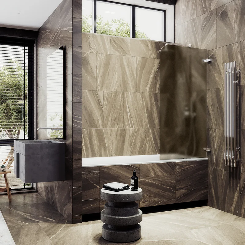 Шторка поворотная MaybahGlass на петлях 1400*405 6 мм Бронза матовая