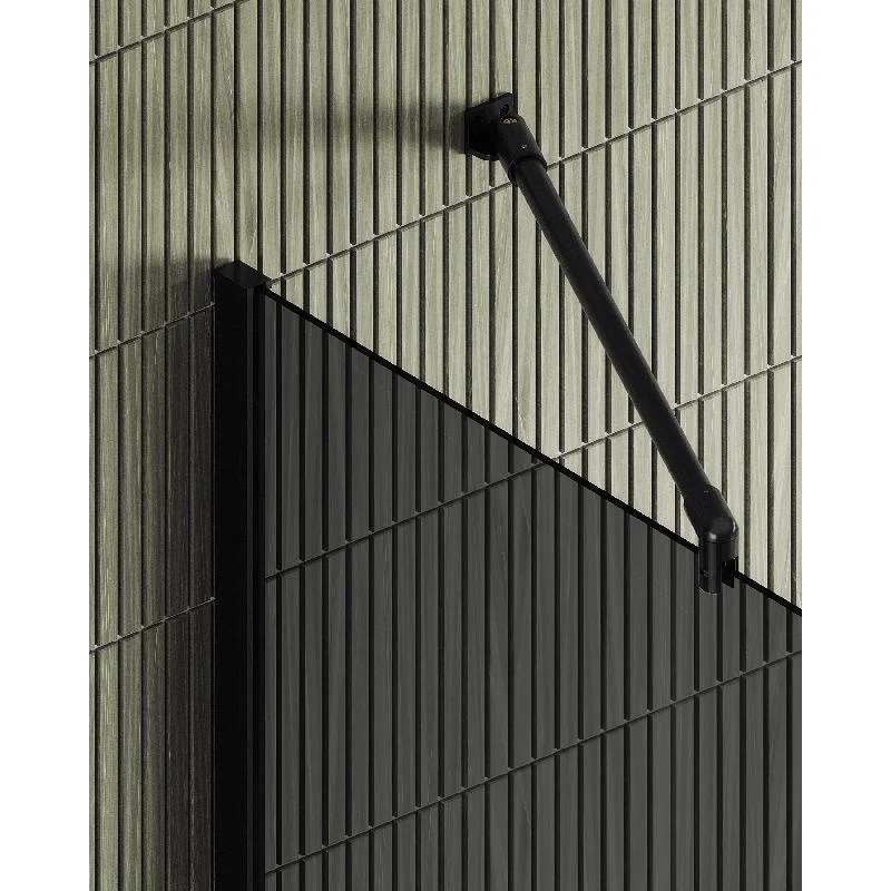 Душевая перегородка Maybah Glass MGD-698-6ш 790x1950 в широком профиле Черный стекло графитовое