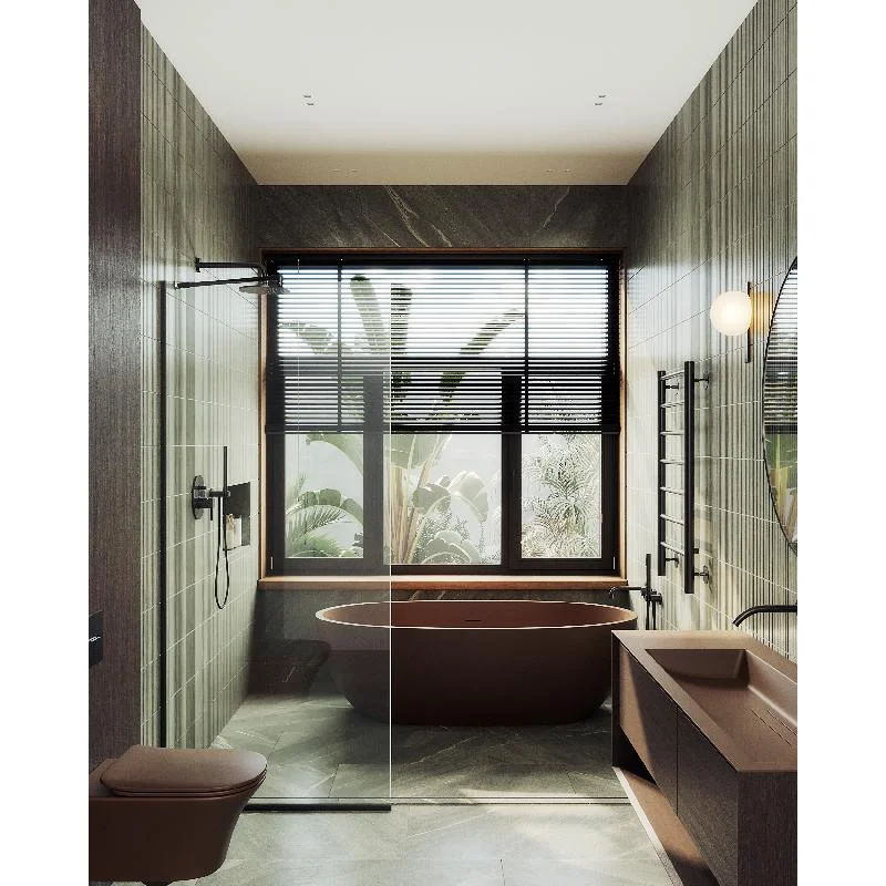 Душевая перегородка Maybah Glass MGD-695-6у 790x1950 в узком профиле Черный стекло прозрачное