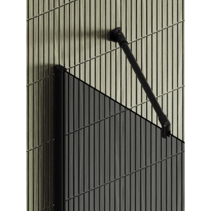 Душевая перегородка Maybah Glass MGD-729-6ш 790x1950 в широком профиле Черный стекло графитовое