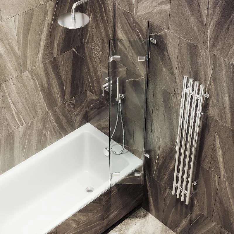 Шторка для ванны MaybahGlass складная 3 секции 1400*750 Стекло 6 мм Бесцветное