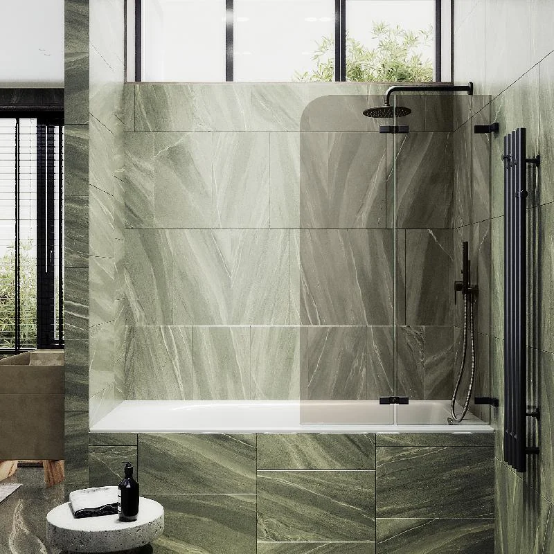 Шторка для ванны MaybahGlass складная 2 секции MaybahGlass 1400*515 Стекло 6 мм Бронза