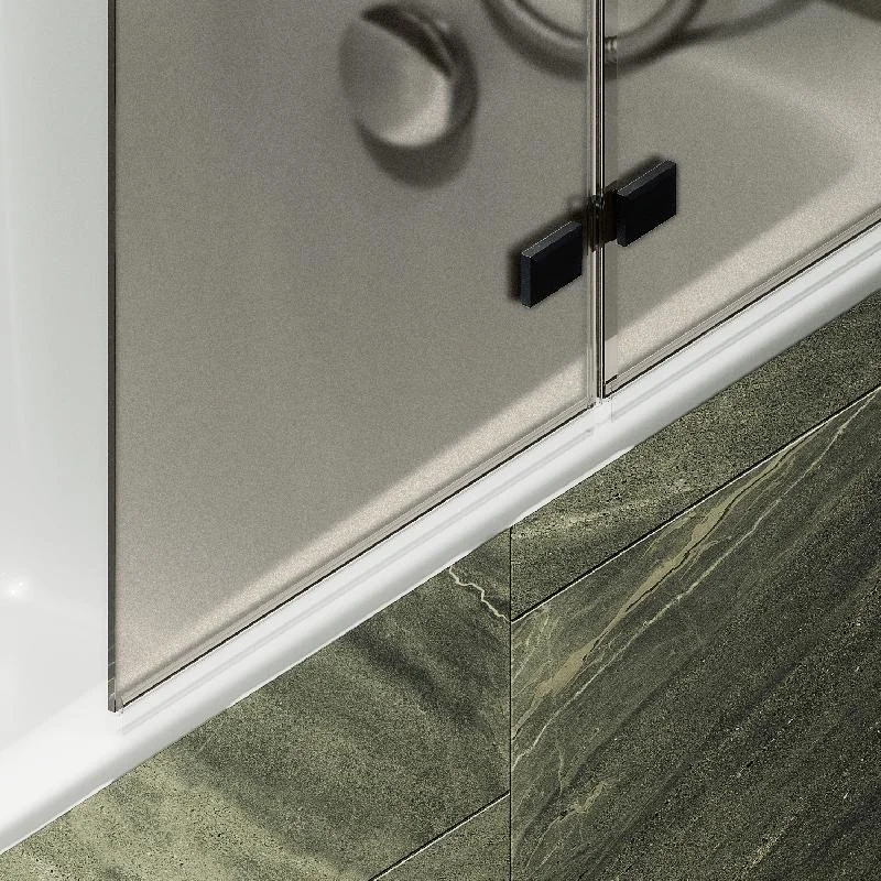 Шторка для ванны MaybahGlass складная 2 секции 1400*515 Стекло 6 мм Бронза матовая