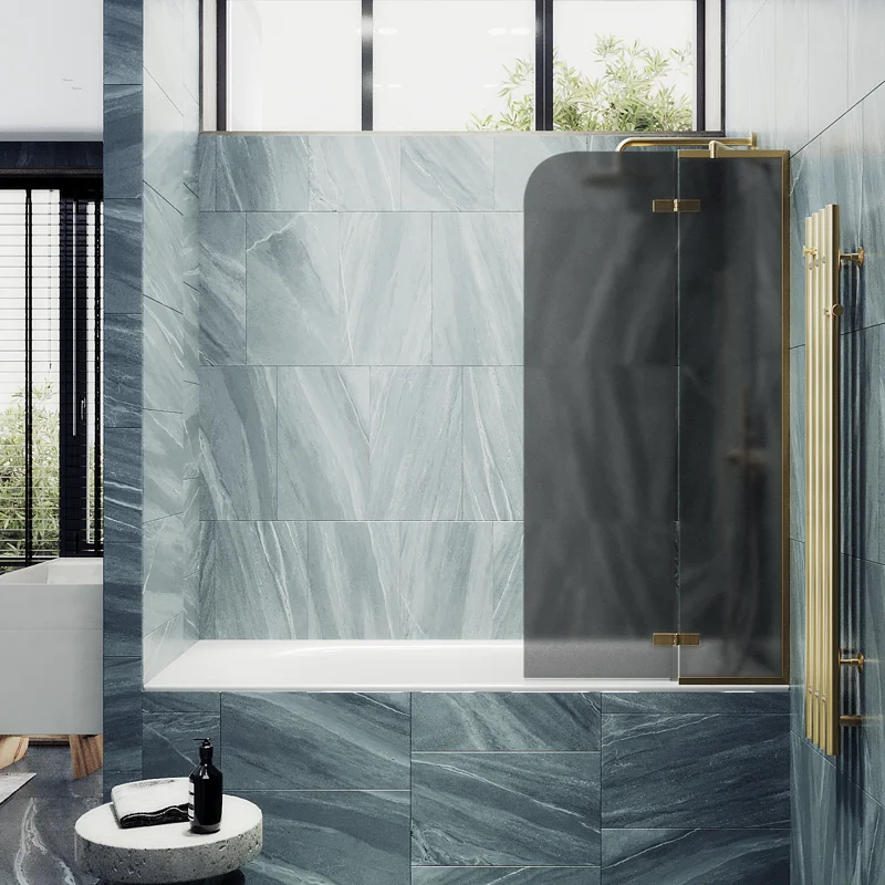 Шторка поворотная MaybahGlass с добором 1400*990 6 мм Графит матовый