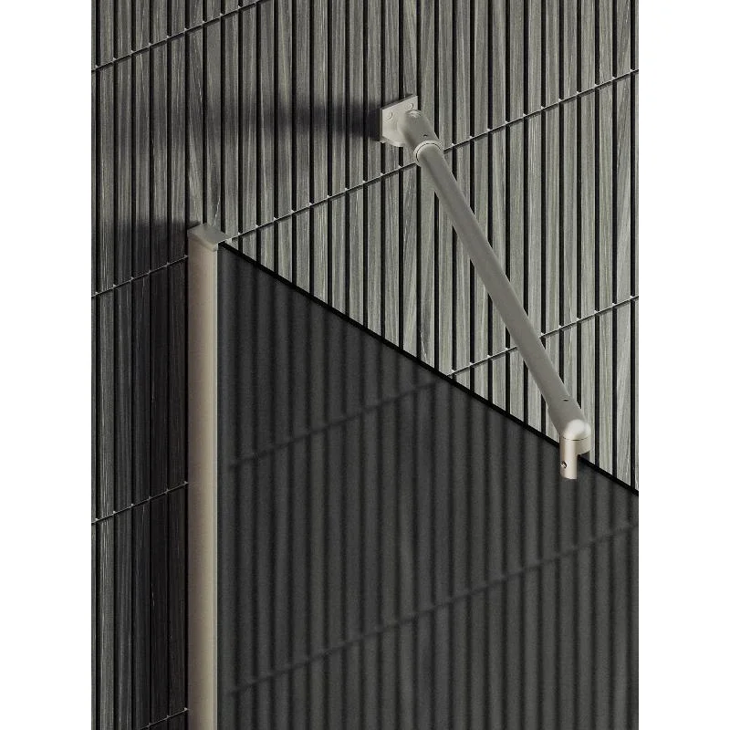 Душевая перегородка Maybah Glass MGD-729-5ш 790x1950 в широком профиле Хром матовый стекло графитовое