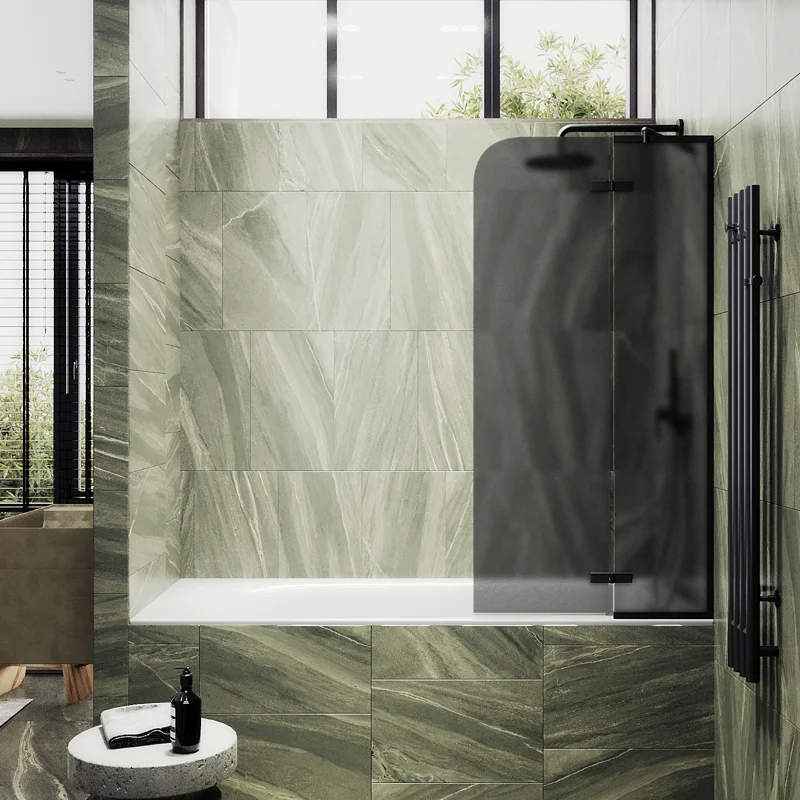 Шторка поворотная MaybahGlass с добором 1400*990 6 мм Графит матовый