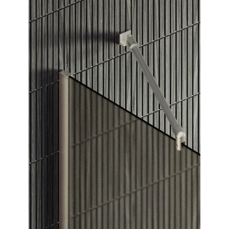 Душевая перегородка Maybah Glass MGD-728-5ш 790x1950 в широком профиле Хром матовый стекло бронзовое матовое