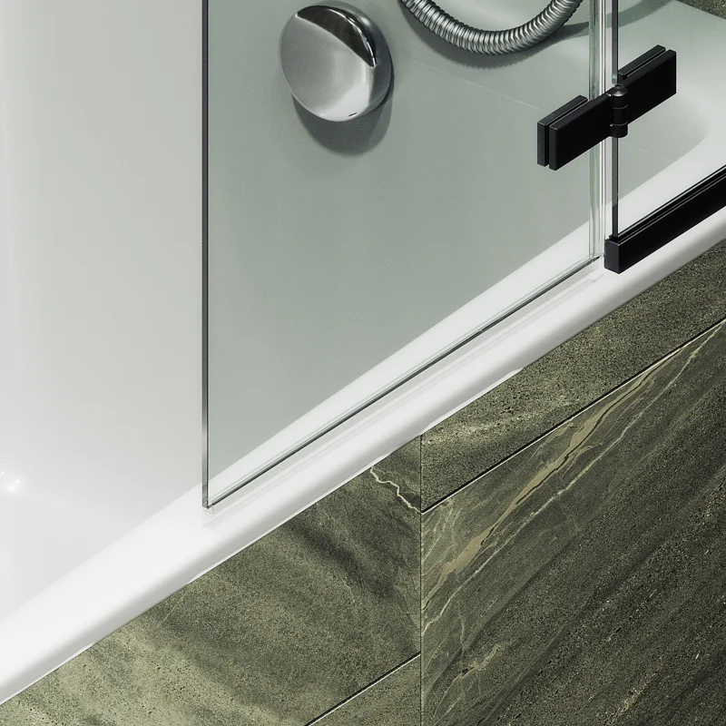 Шторка поворотная MaybahGlass с добором 1400*990 6 мм Бесцветное