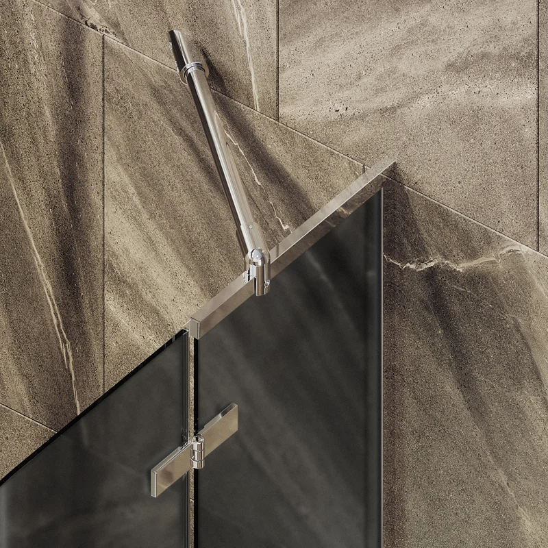 Шторка поворотная MaybahGlass с добором 1400*690 6 мм Графит матовый