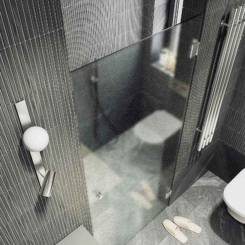 Душевая дверь Maybah Glass MGD-522-4 805x1950 на петлях Хром глянцевый стекло сатиновое