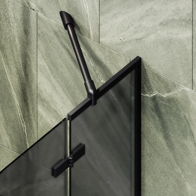 Шторка поворотная MaybahGlass с добором 1400*690 6 мм Графит матовый