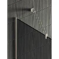 Душевая перегородка Maybah Glass MGD-730-5у 790x1950 в узком профиле Хром матовый стекло графитовое матовое